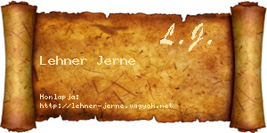 Lehner Jerne névjegykártya